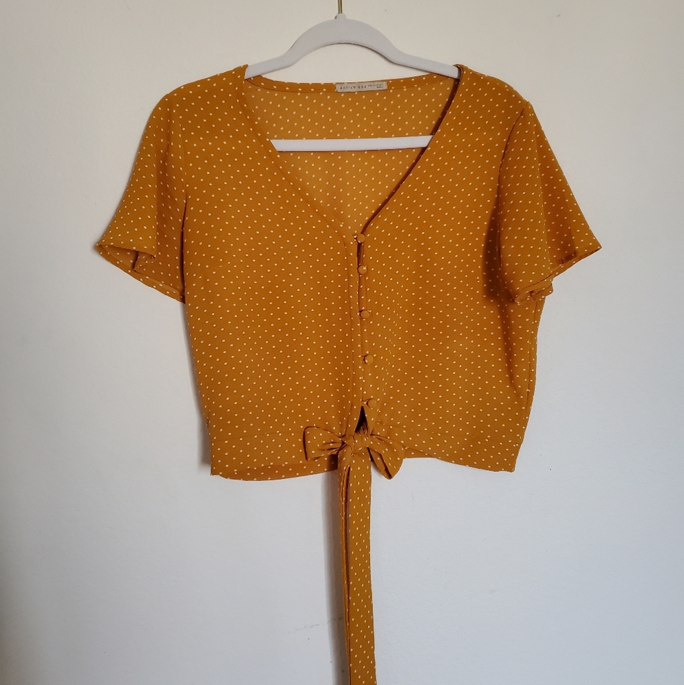 Yello Polka dot blouse